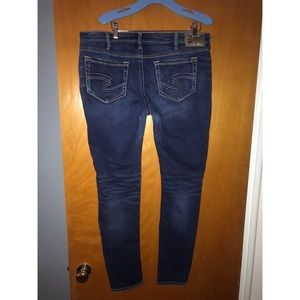 Silver High Rise Suki Skinny Jeans